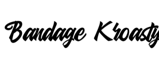 Bandage Kroasty Script Font Preview