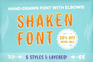 Shaken Font 5 Styles [30% off!] Font Download