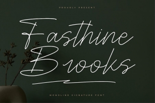 Fasthine Brooks Monoline Signature Font Font Download
