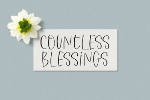 Countless Blessings - a Fun Handwritten Font Font Download