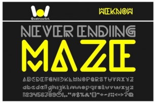 Never Ending Maze Font Download
