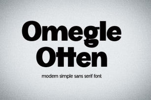 Omegle Otten - Modern Font Font Download