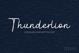 Thunderlion - Monoline Handwritten Font Font Download