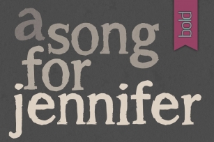 A Song for Jennifer Bold Font Download
