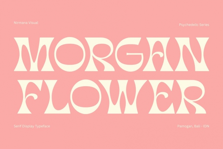 Morgan Flower - Retro Psychedelic Font Font Download