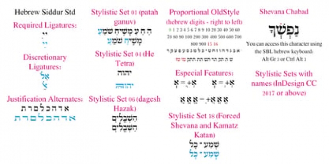 Hebrew Saphire Std Font Preview