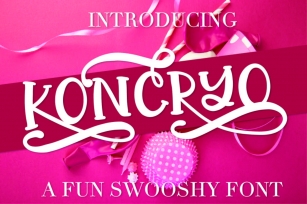Koncryo - A Fun Swoosh Font With Alternatives Font Download
