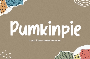 Pumkinpie Cute & Bold Handwritten Font Font Download