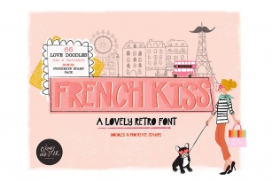 French Kiss - A Retro Font Font Download