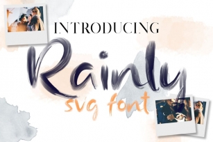 Rainly - Brush & SVG Font. Font Download