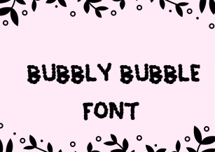 Bubbly Bubble Font Download