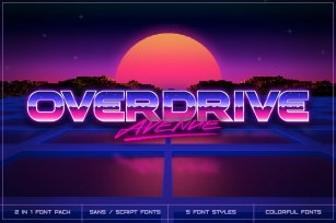 Overdrive Avenue – 2 in 1 Retro Wave Font Font Download