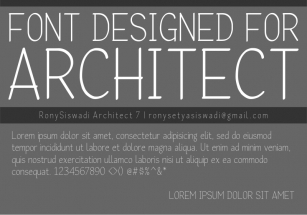 Rony Siswadi Architect 7 Font Download