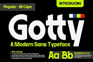 Gotty - A Modern Sans Serif Font Font Download