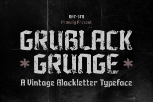 Grublack - Vintage Blackletter Typeface Font Font Download