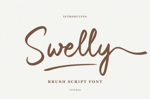 Swelly - Handwritten Brush Script Font Font Download