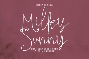 Milky Sunny - Cute Signature Font Download
