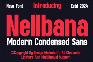 Nellbana - Modern Condensed Sans Font Download