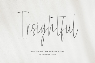Insightful - Modern Script Font Font Download