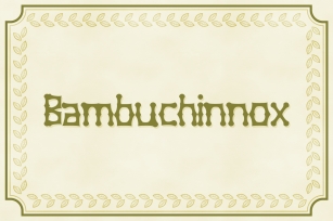 Bambuchinnox Font Download