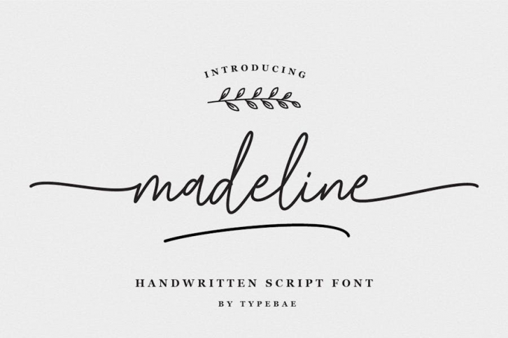 Madeline - Handwitten Script Font with Swash Font Download