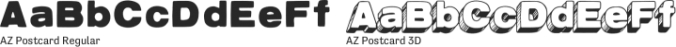 AZ Postcard Font Preview