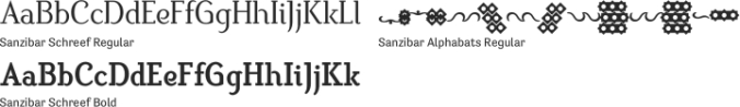 Sanzibar Shreef Font Preview