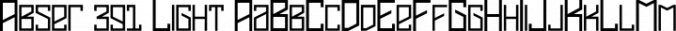 Abser 391 Font Preview