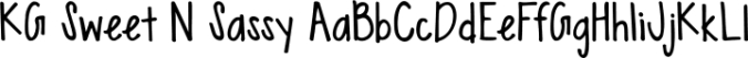 KG Sweet N Sassy Font Preview