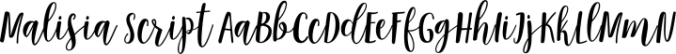 Malisia Script Font Preview