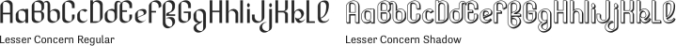 Lesser Concern Font Preview