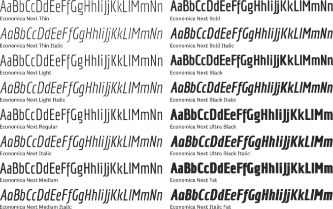 Economica Next Font Preview