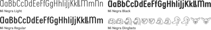 Mi Negra Font Preview