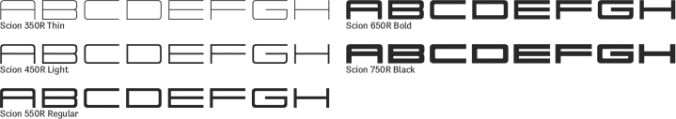Scion Font Preview