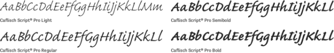 Caflisch ScriptÂ Pro Font Preview