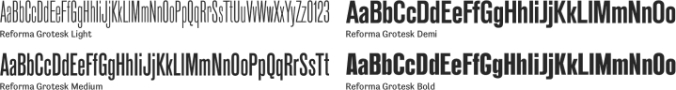 Reforma Grotesk Font Preview