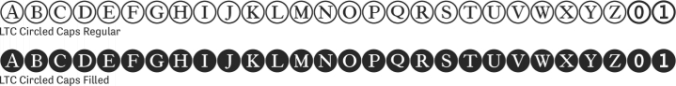 LTC Circled Caps Font Preview