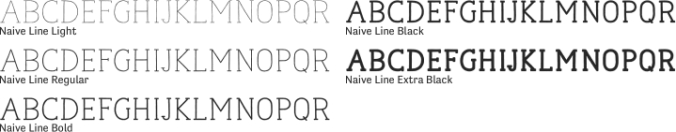 Naive Line Font Preview