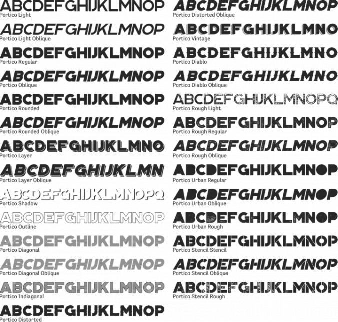 Portico Font Preview