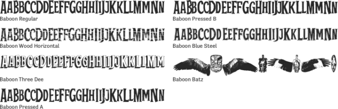 Baboon Font Preview