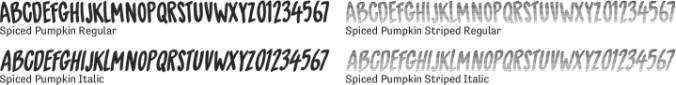 Spiced Pumpkin Font Preview