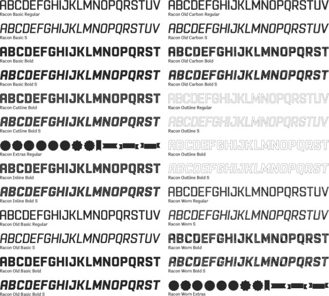 Racon Font Preview