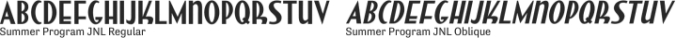 Summer Program JNL Font Preview