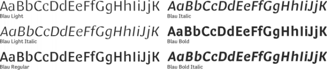 Blau Font Preview