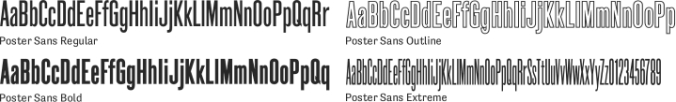 Poster Sans Font Preview