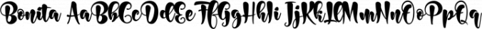 Bonita Font Preview