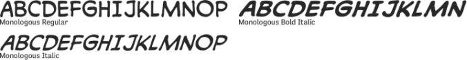 Monologous Font Preview