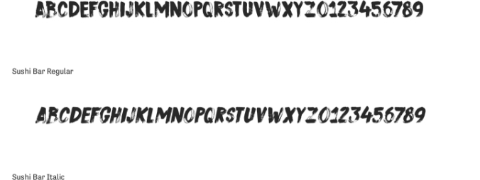 Sushi Bar Font Preview