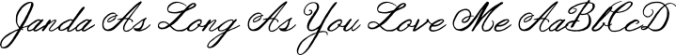 Janda As Long As You Love Me Font Preview