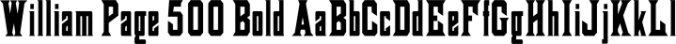 William Page 500 Font Preview
